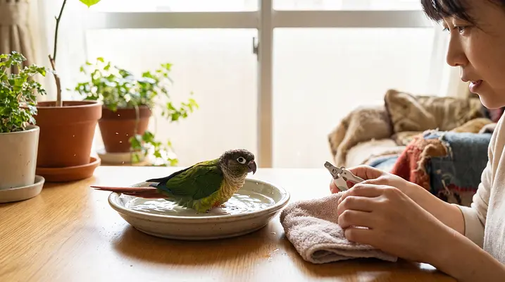 Bird Bathing and Nail Care: A Gentle Routine